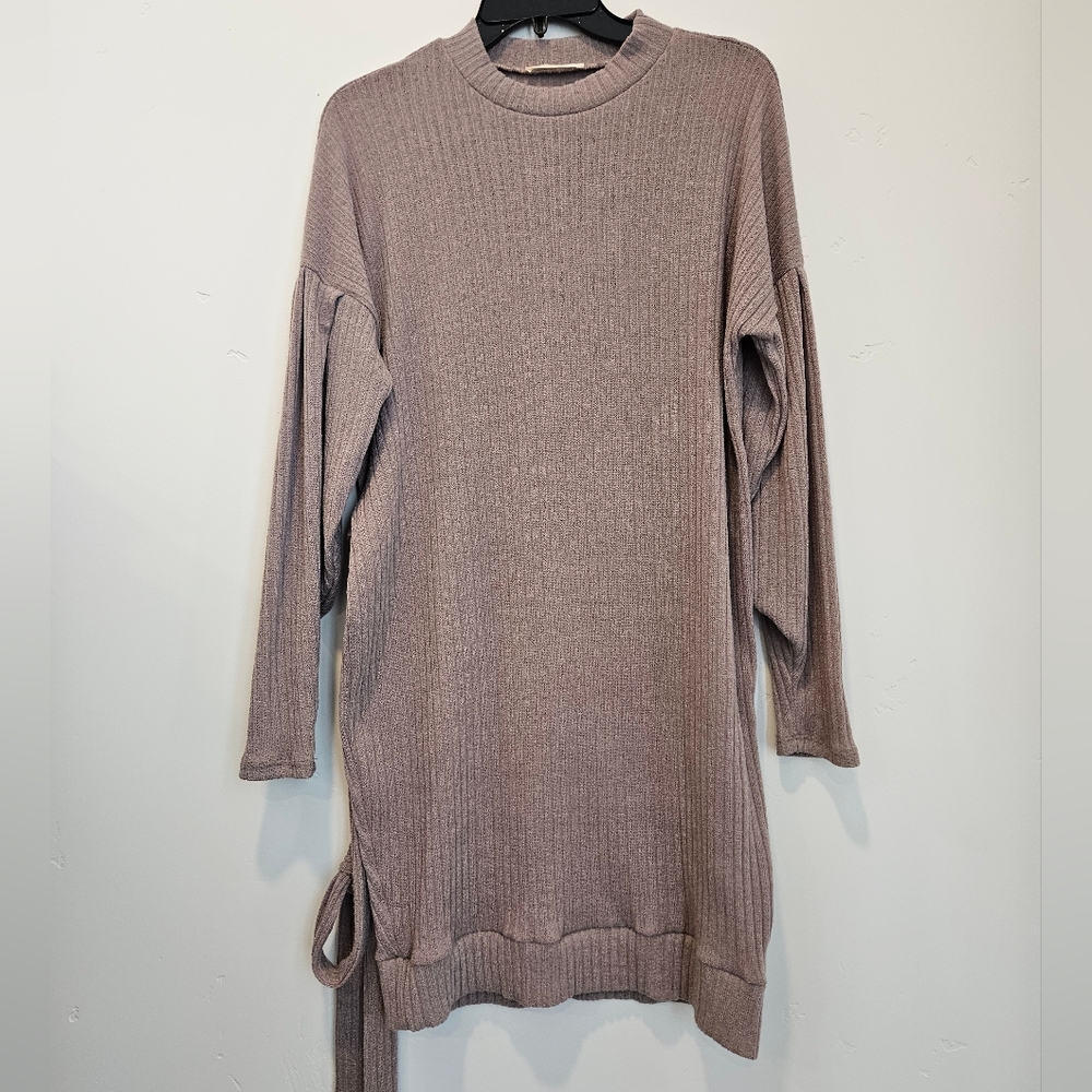 Women's Ribbed Dress - Taupe